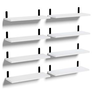 NIB White Floating Shelves Set of 8